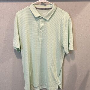 Puma Men's Mint Striped Polo Shirt
